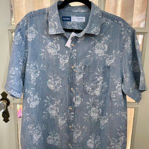 Old Navy NWT Men's Floral Button Up